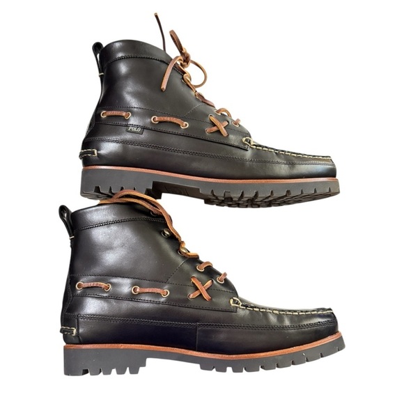 Polo Ralph Lauren - Men’s Black Leather Boots · Size 10.5 main image 3